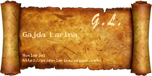 Gajda Larina névjegykártya